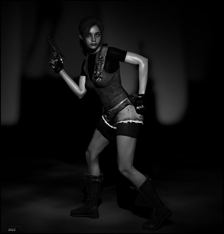 Claire Redfield...Monochrome Studio Shoot